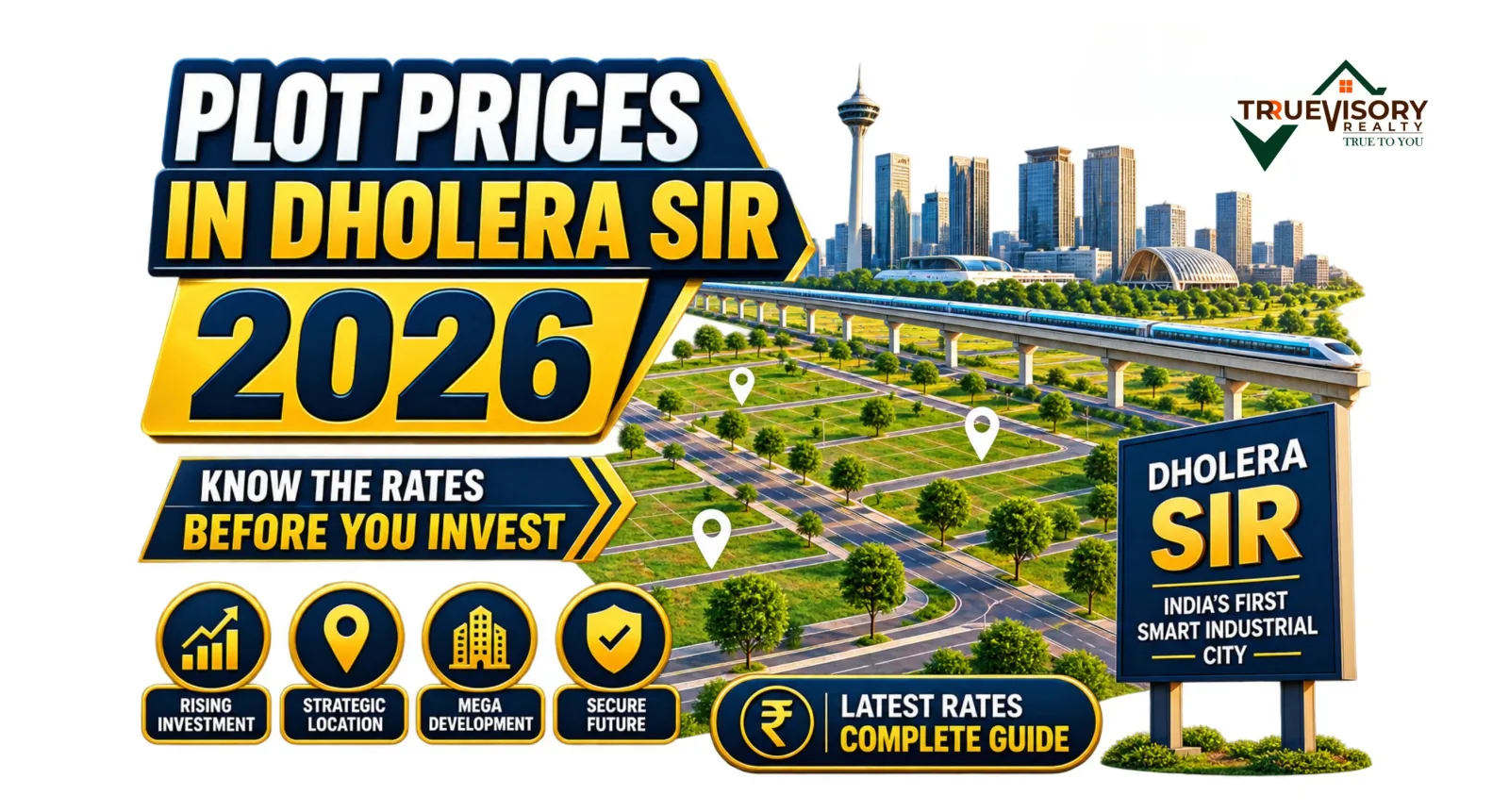 Plot Prices in Dholera SIR 2026 | Know the Rates Before You Invest